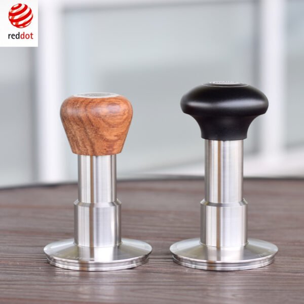The force tamper with metal/wooden handle flat base 58.5mm Hand Press Coffee powder hammer Tools